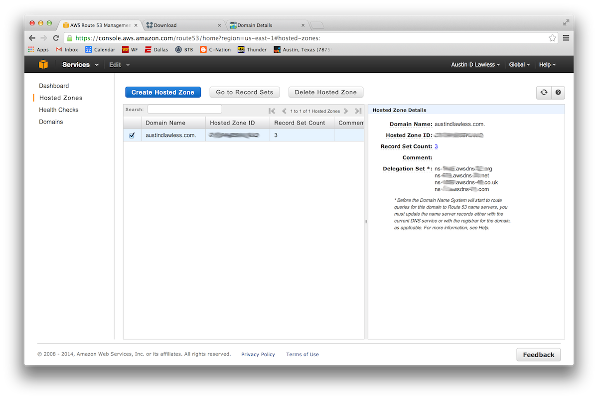 create a hosted zone